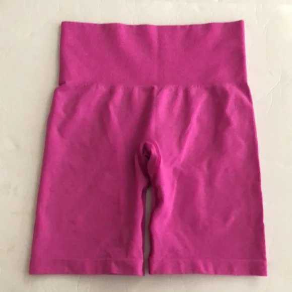 Women’s Shorts Yoga Athletic Unbranded SZ XS Bundle of 3 Pink Blue Rust like new - Picture 4 of 8